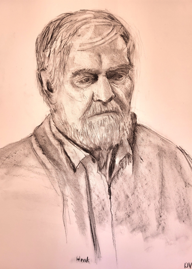 Henk 1 | 2023 | 50 bij 65 cm | houtskool